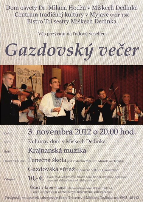 Gazdovský večer 2012