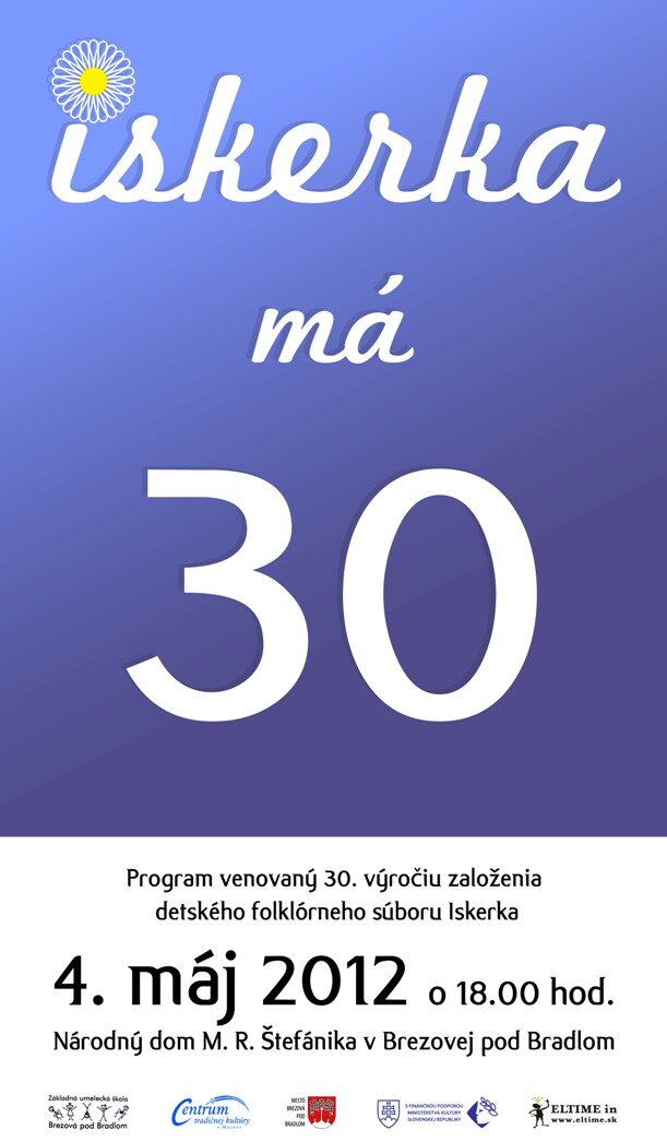 Iskerka má 30